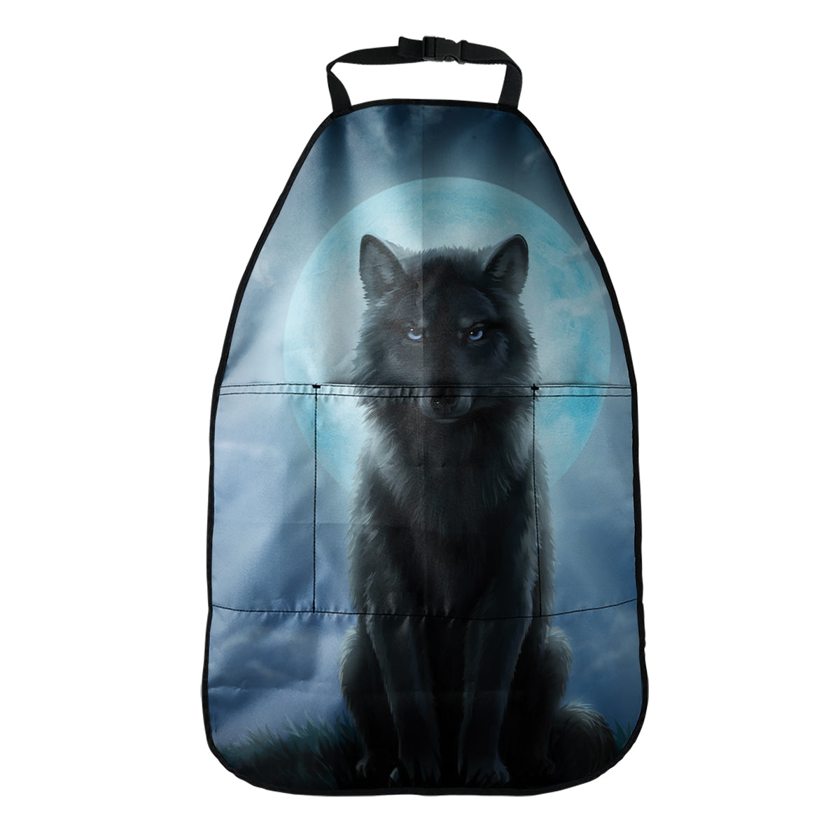 Moonlight Wolf Print Car Seat Organizers