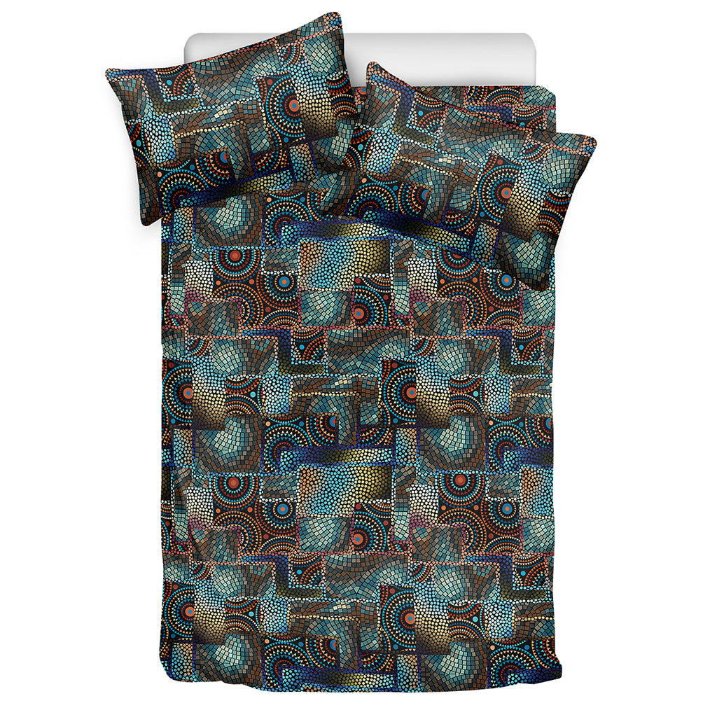 Mosaic Patchwork Pattern Print Duvet Cover Bedding Set