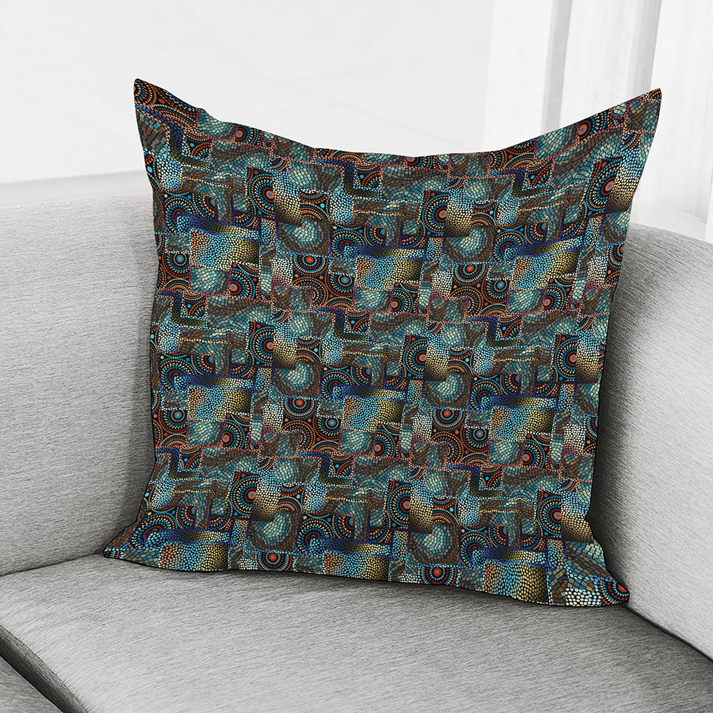 Mosaic Patchwork Pattern Print Pillow Cover