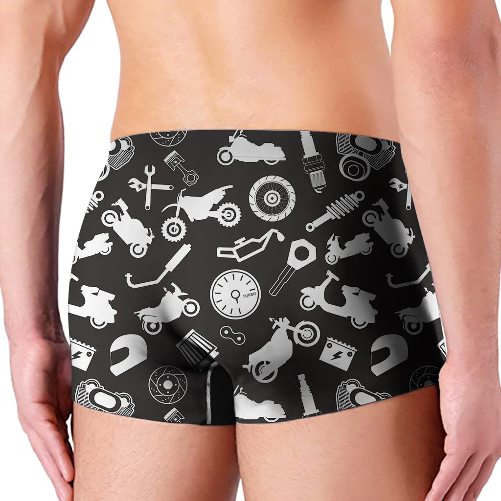 Motorcycle Equipment Pattern Print Men's Boxer Briefs