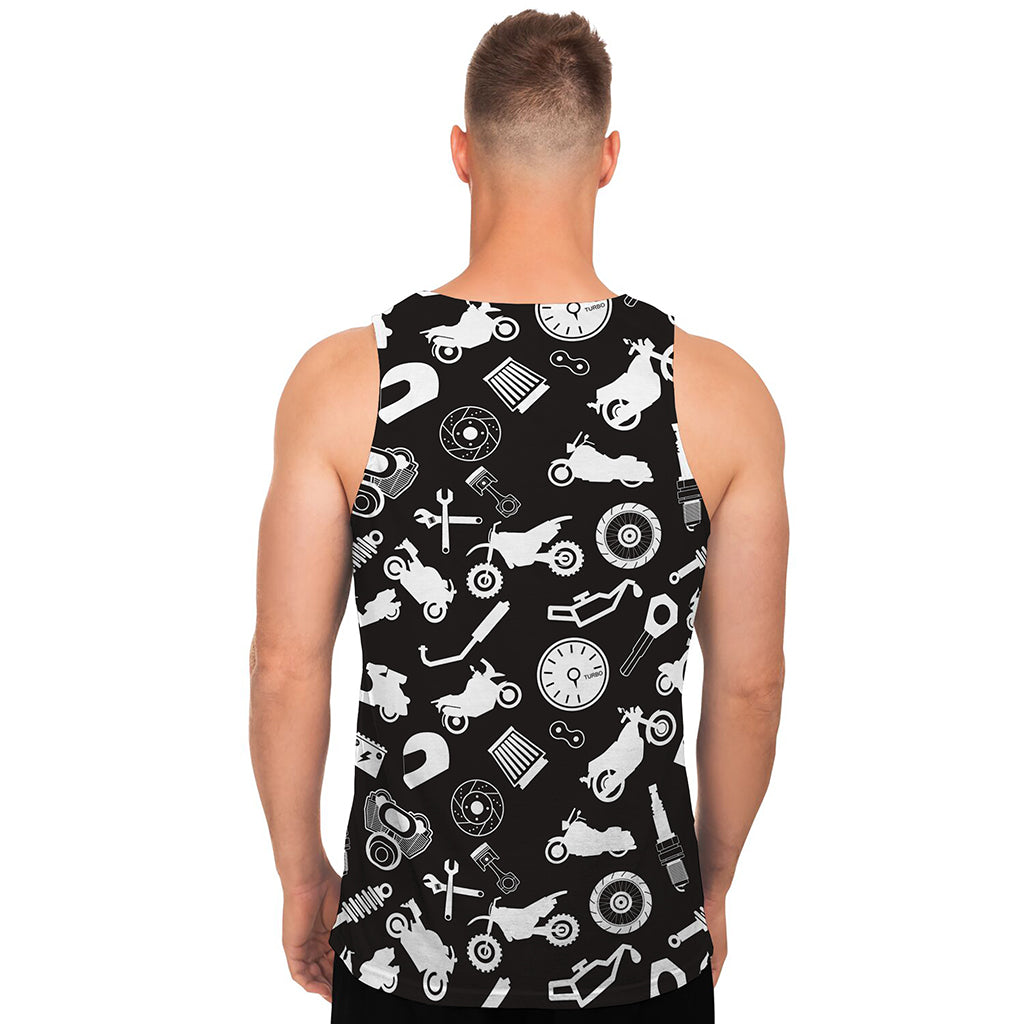 Motorcycle Equipment Pattern Print Men's Tank Top