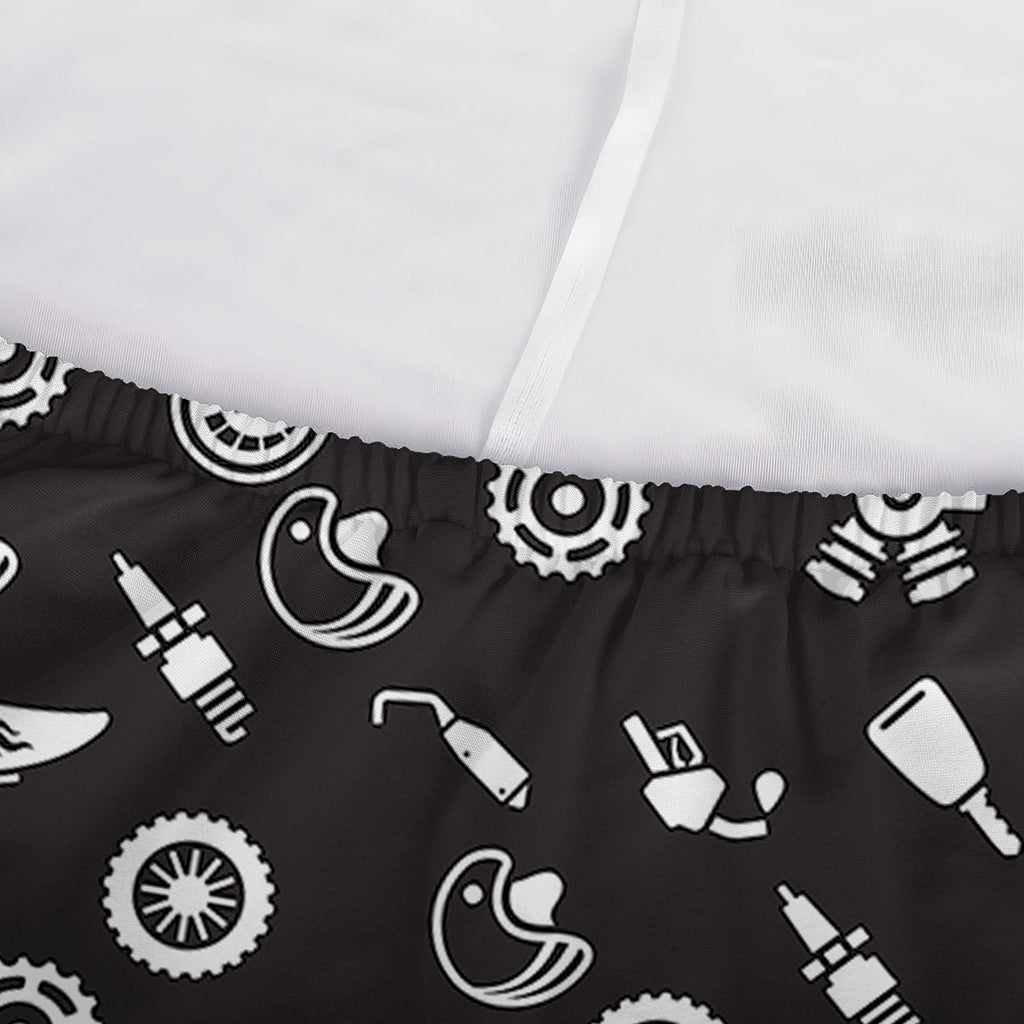 Motorcycle Parts Pattern Print Sofa Cover