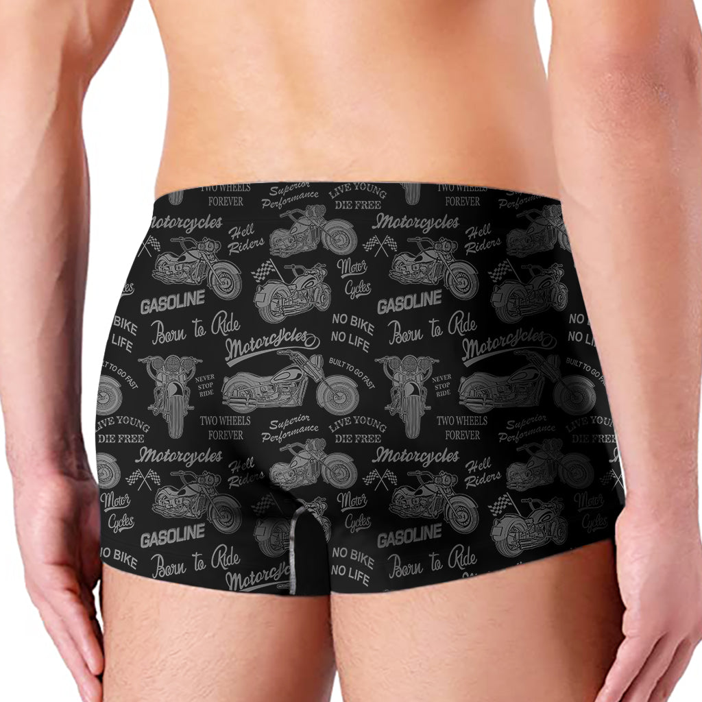 Motorcycle Quote Pattern Print Men's Boxer Briefs
