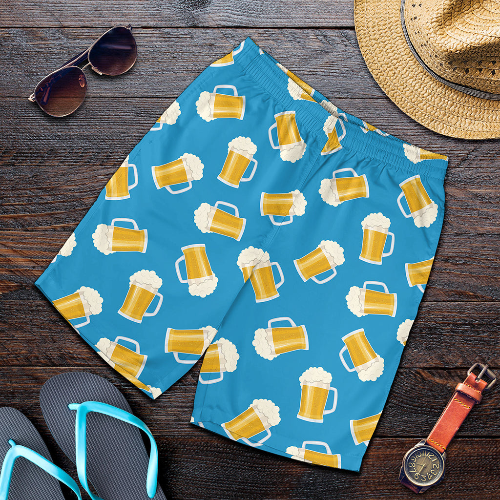 Mug Of Beer Pattern Print Men's Shorts