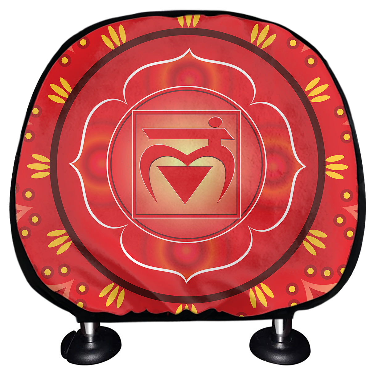 Muladhara Chakra Mandala Print Car Headrest Covers