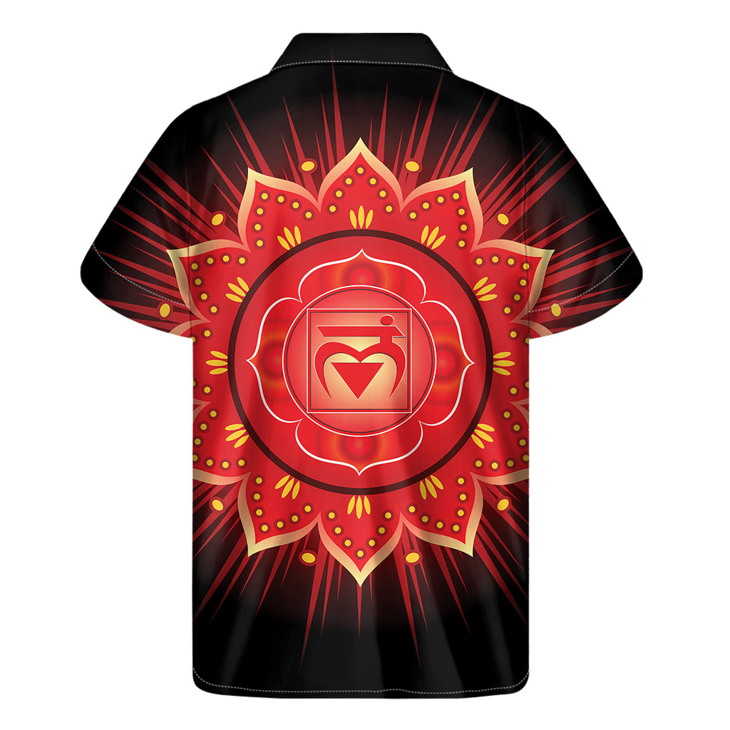 Muladhara Chakra Mandala Print Men's Short Sleeve Shirt