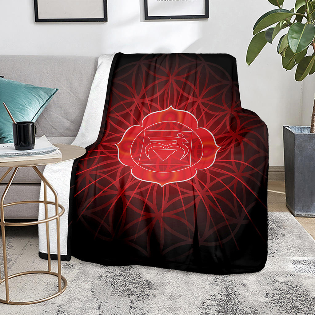 Muladhara Chakra Spiritual Print Blanket