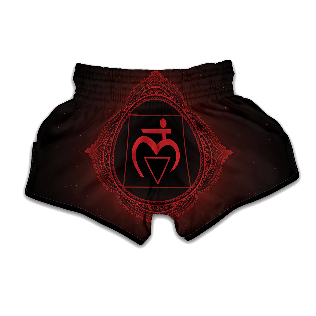 Muladhara Chakra Symbol Print Muay Thai Boxing Shorts