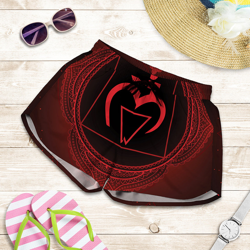 Muladhara Chakra Symbol Print Women's Shorts