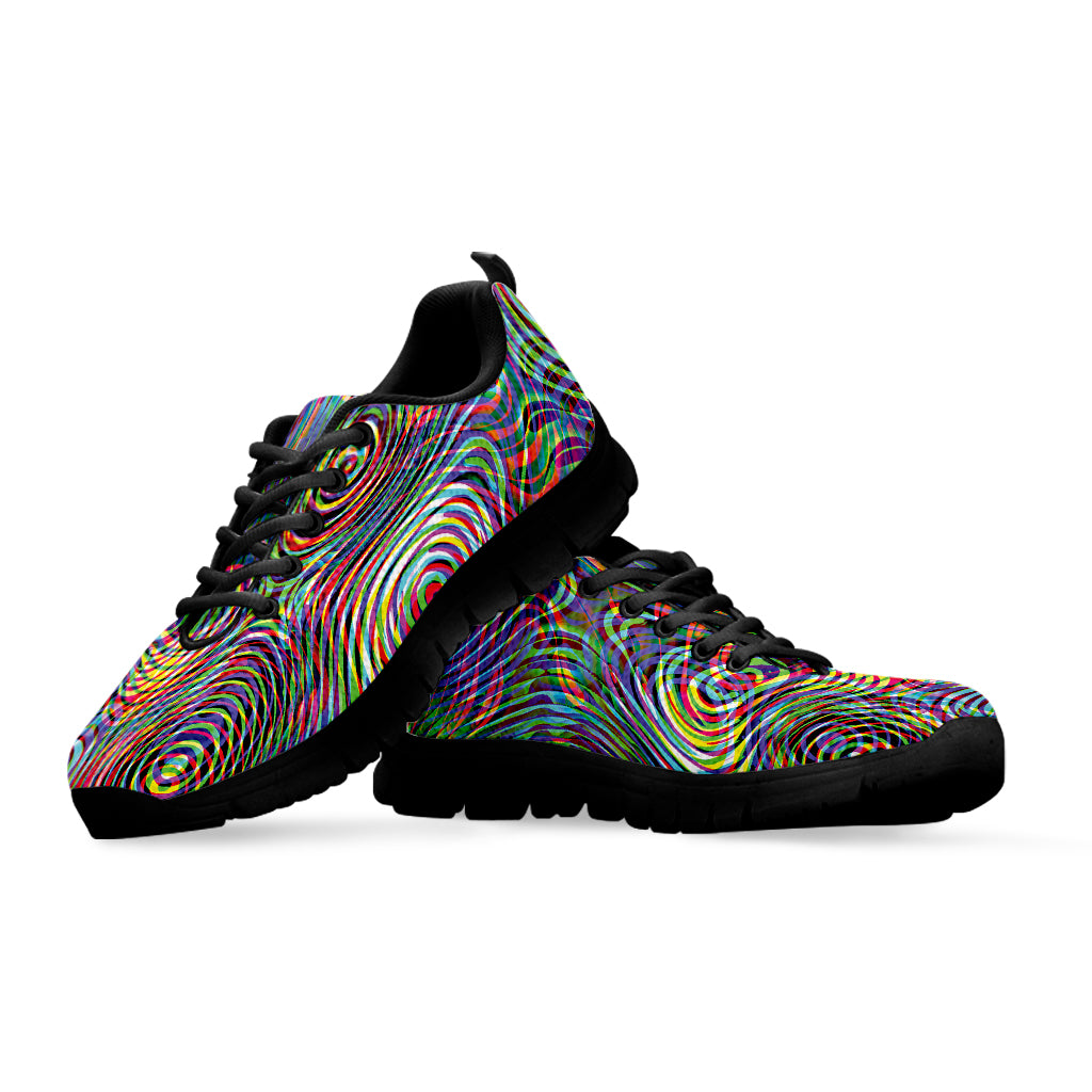 Multicolor Psychedelic Print Black Sneakers