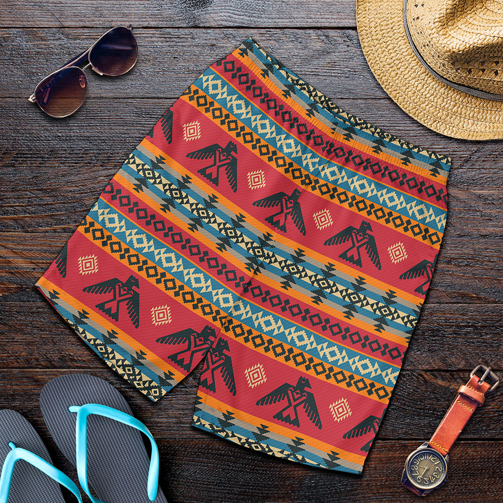 Native American Eagle Pattern Print Men's Shorts