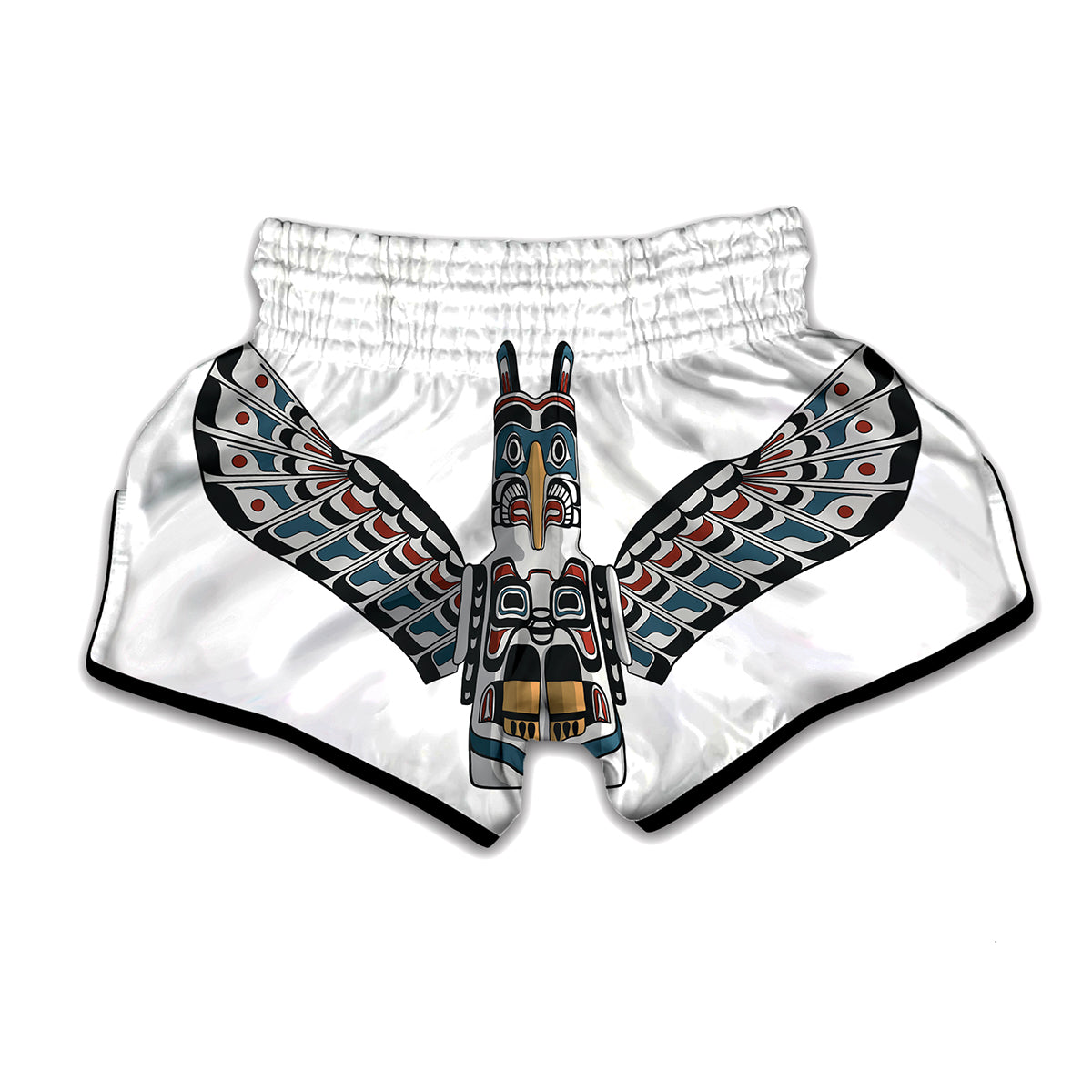 Native American Eagle Totem Print Muay Thai Boxing Shorts