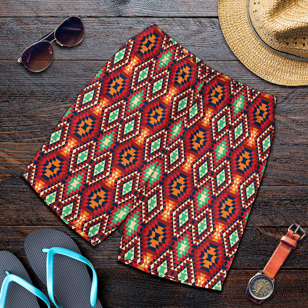Native American Geometric Pattern Print Men's Shorts