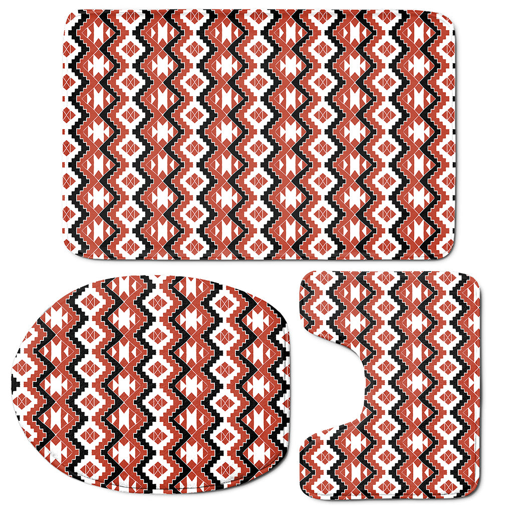 Native American Indian Pattern Print 3 Piece Bath Mat Set