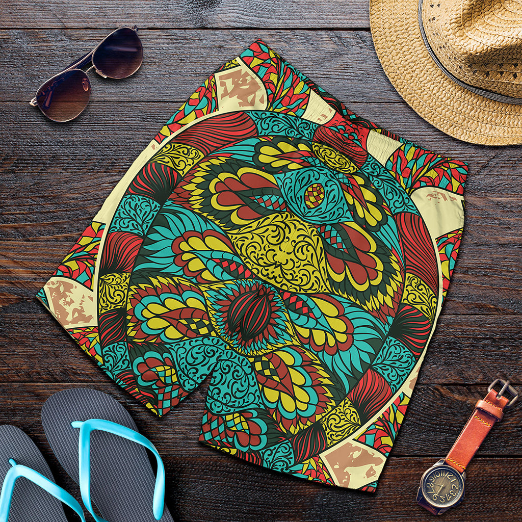 Native Bohemian Sea Turtle Print Men's Shorts