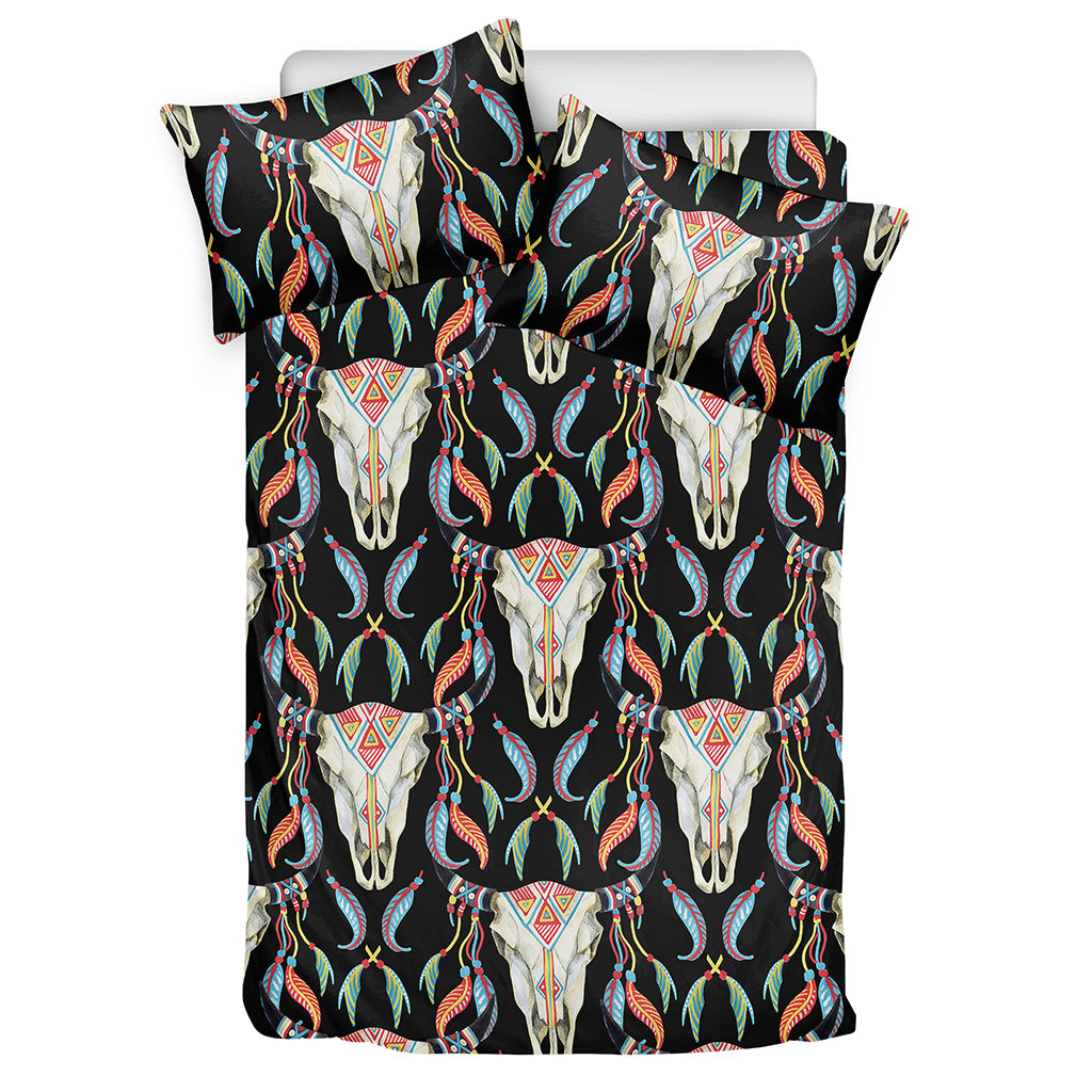 Native Buffalo Pattern Print Duvet Cover Bedding Set
