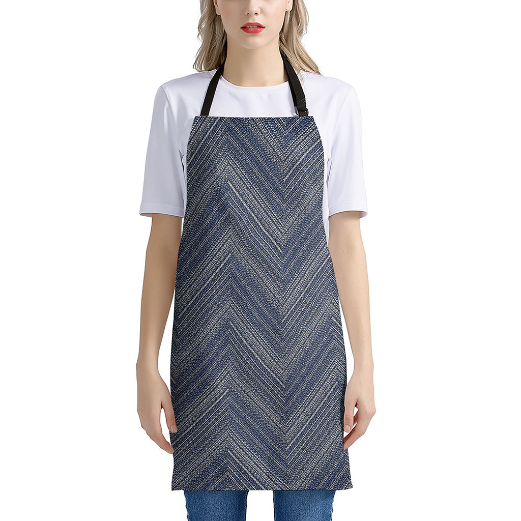 Native Denim Jeans Pattern Print Apron