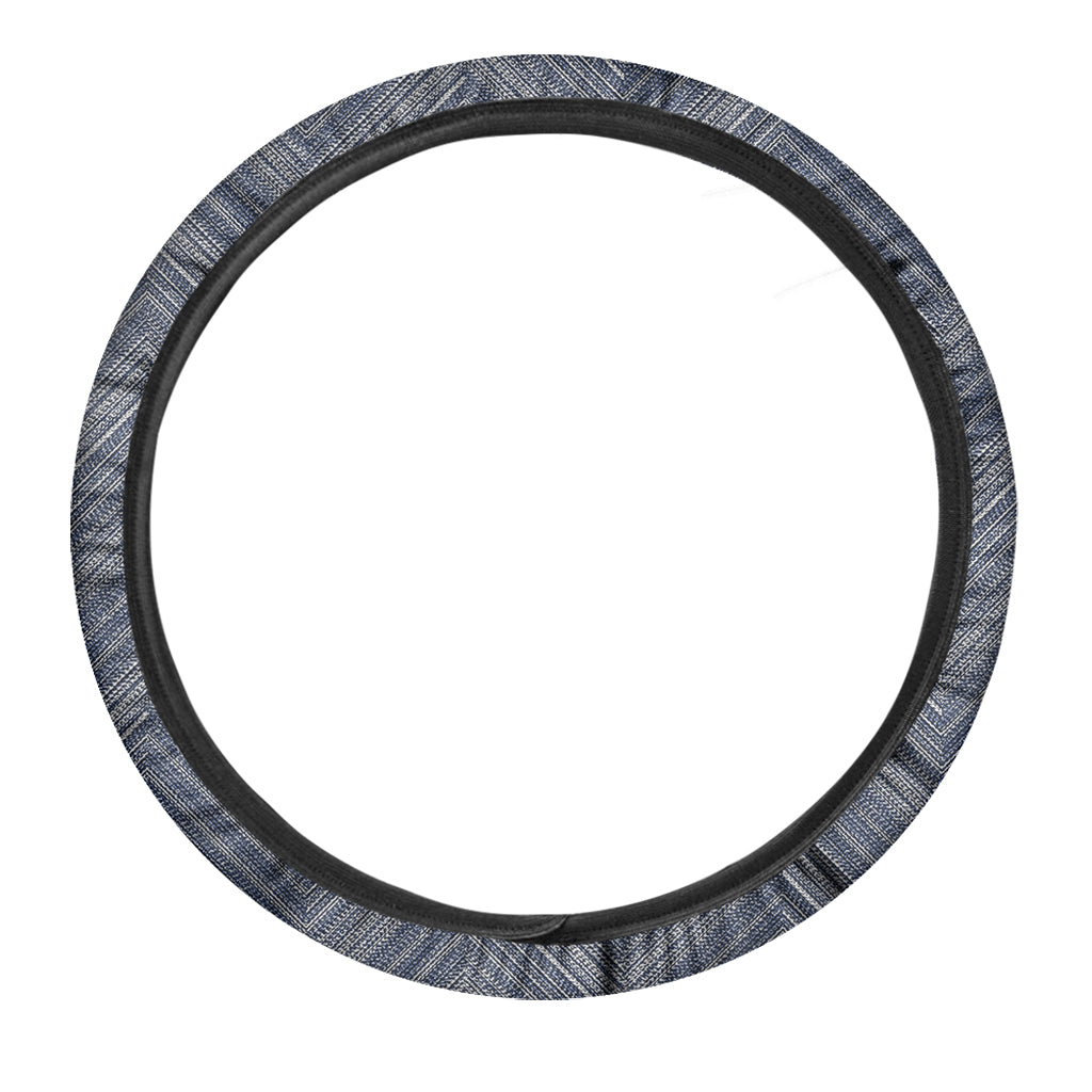 Native Denim Jeans Pattern Print Car Steering Wheel Cover
