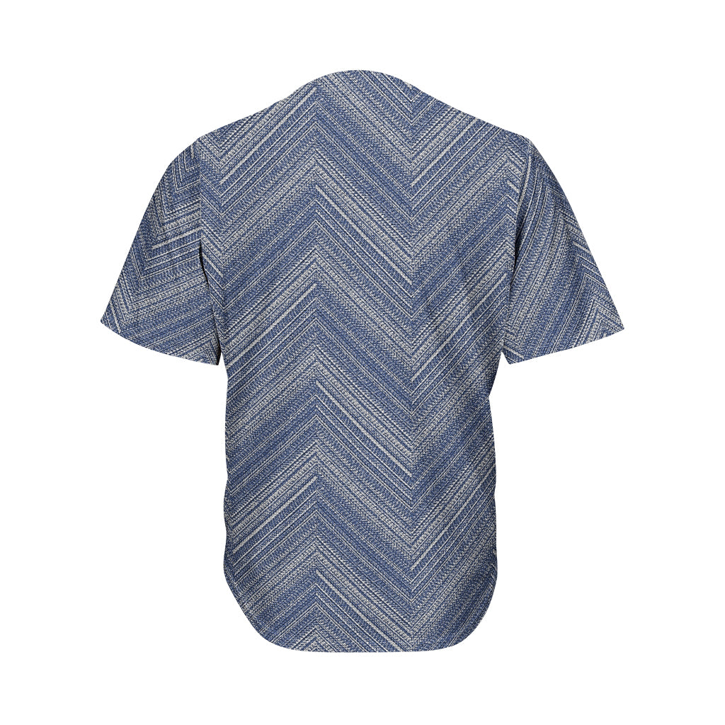 Native Denim Jeans Pattern Print Men's Baseball Jersey