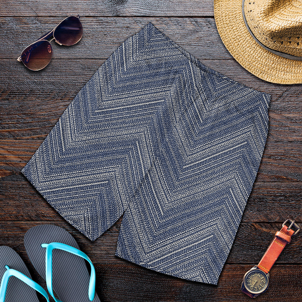 Native Denim Jeans Pattern Print Men's Shorts
