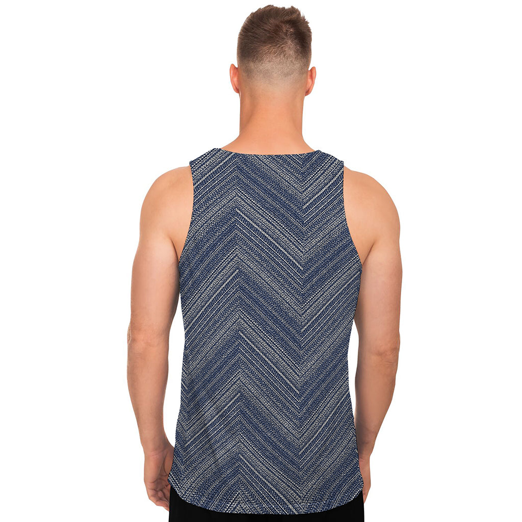 Native Denim Jeans Pattern Print Men's Tank Top