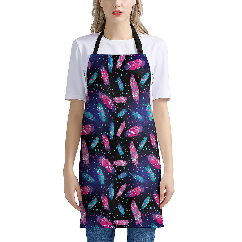 Native Feather Pattern Print Apron