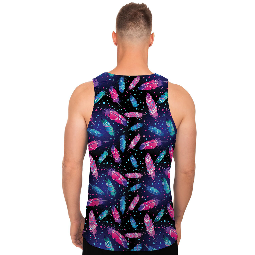 Native Feather Pattern Print Men's Tank Top