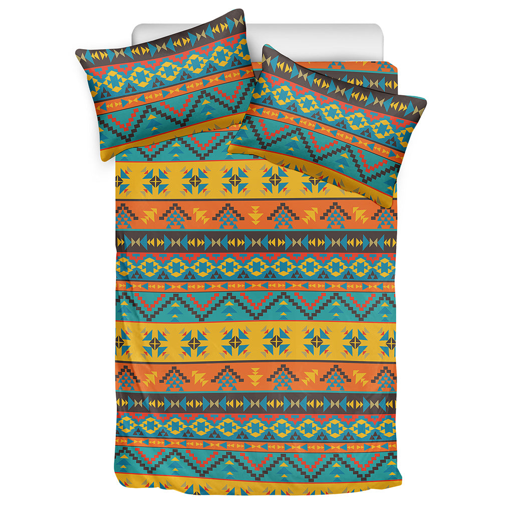 Native Indian Inspired Pattern Print Duvet Cover Bedding Set