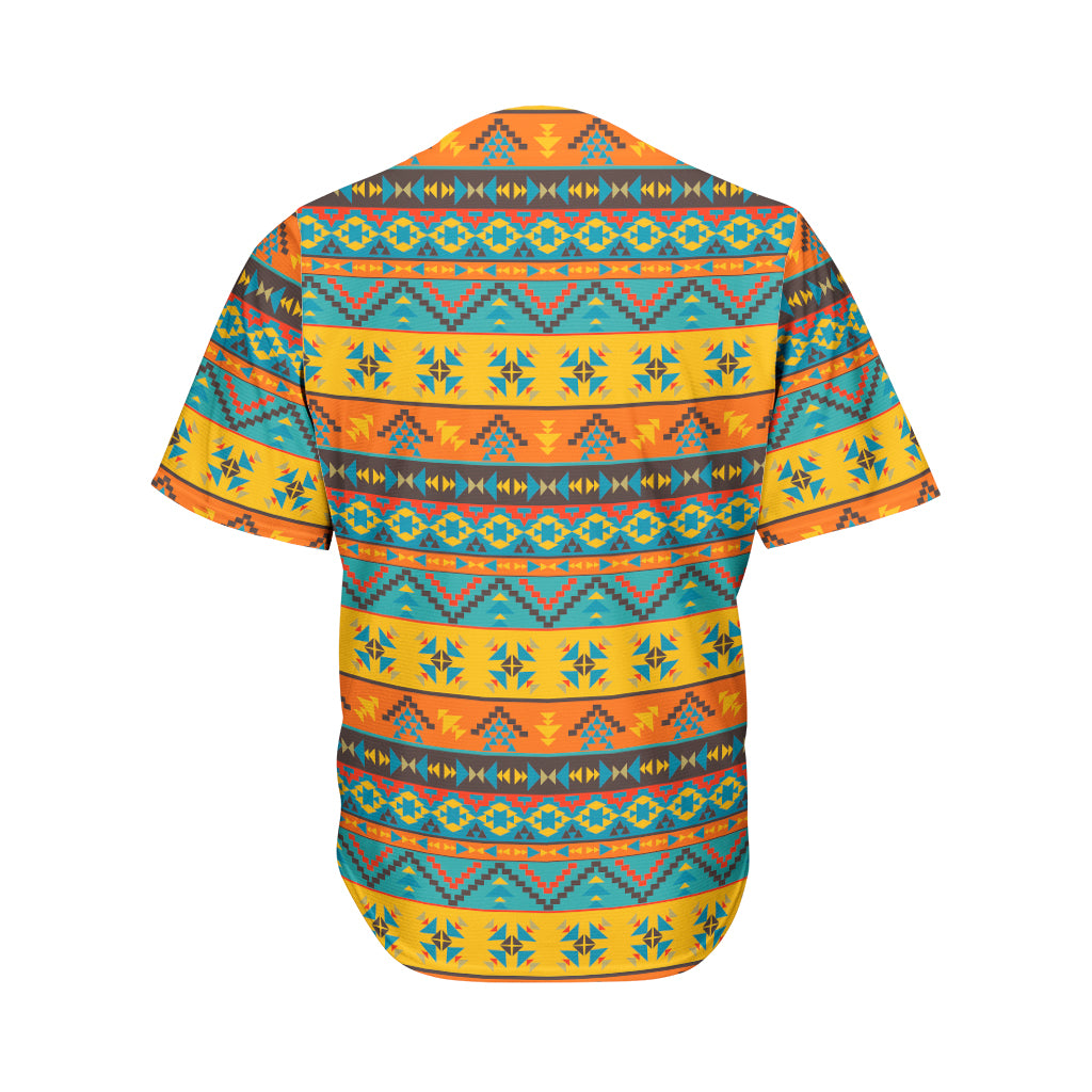 Native Indian Inspired Pattern Print Men's Baseball Jersey