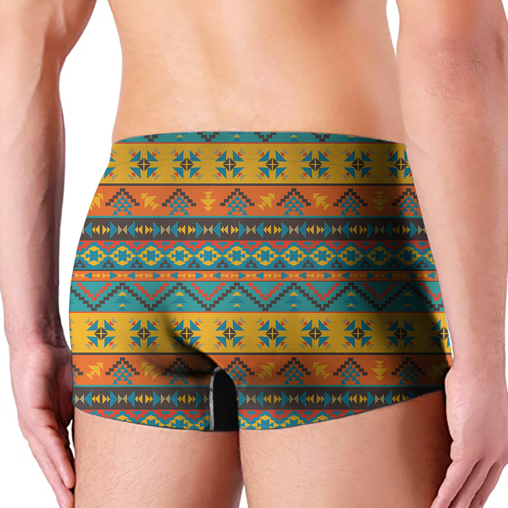 Native Indian Inspired Pattern Print Men's Boxer Briefs