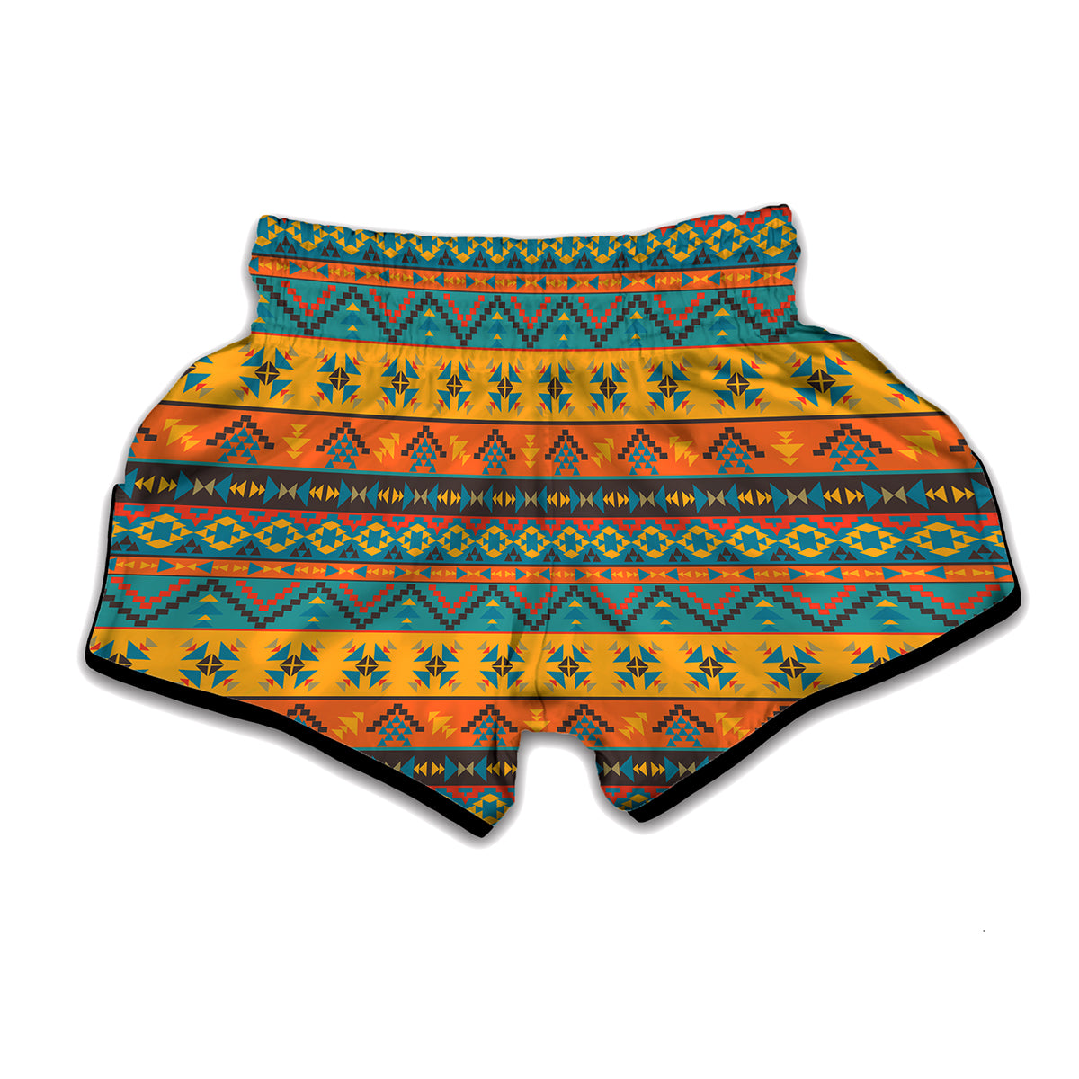 Native Indian Inspired Pattern Print Muay Thai Boxing Shorts
