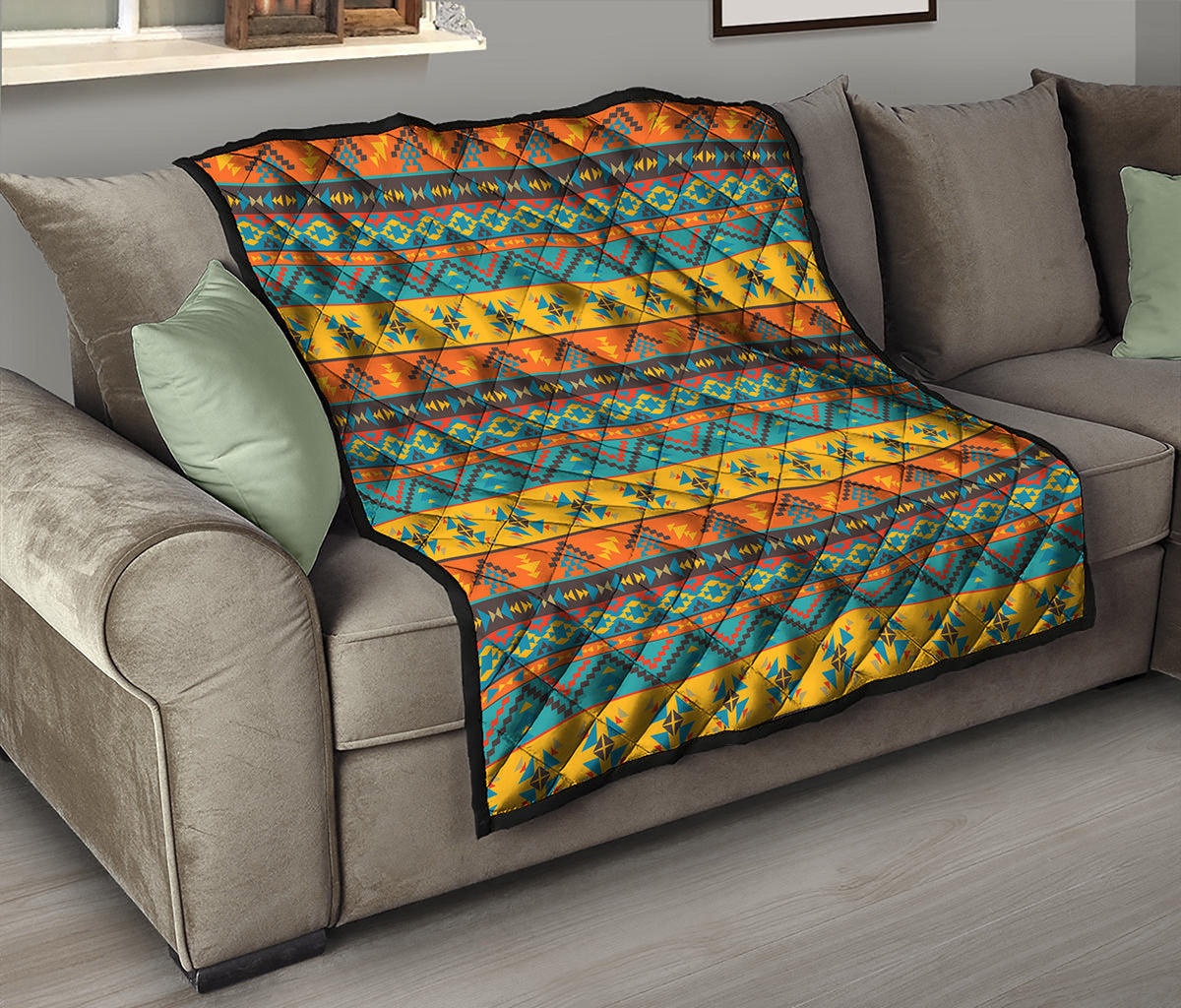 Native Indian Inspired Pattern Print Quilt