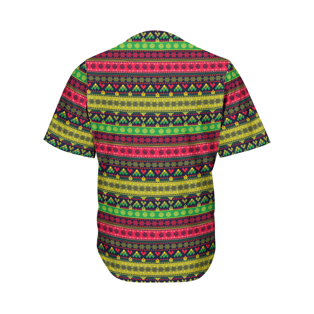 Native Indian Tribal Pattern Print Men's Baseball Jersey