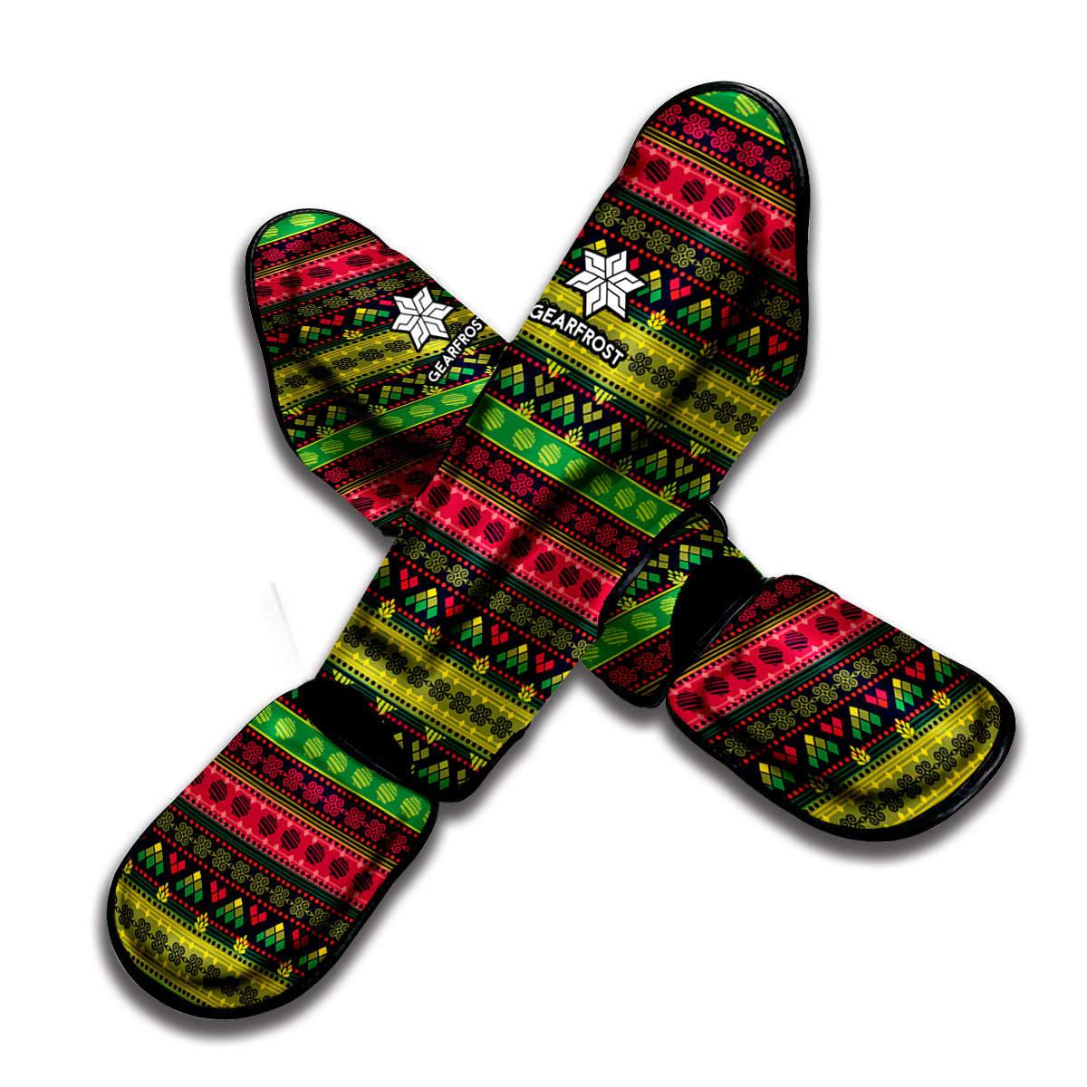 Native Indian Tribal Pattern Print Muay Thai Shin Guard