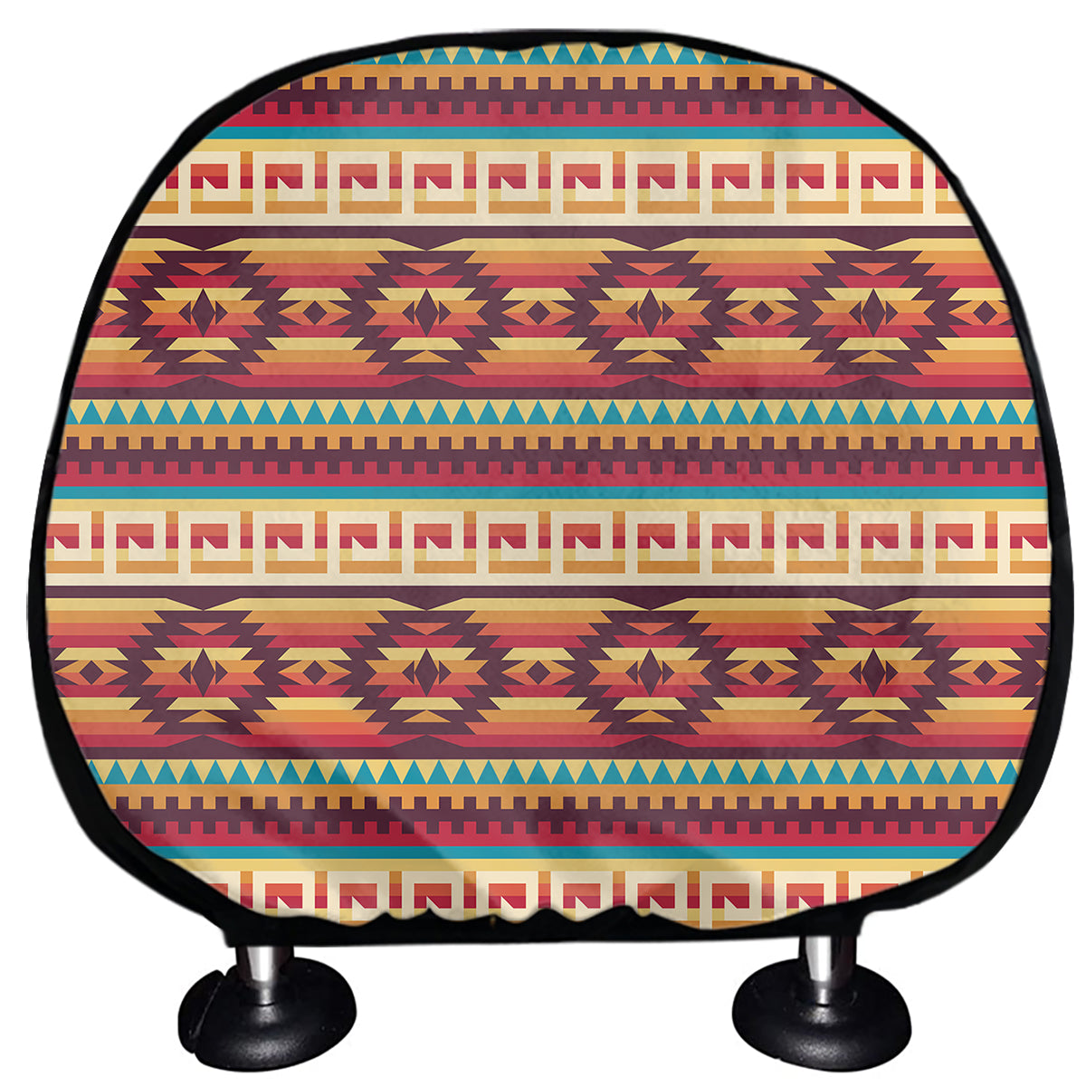 Native Inspired Pattern Print Car Headrest Covers