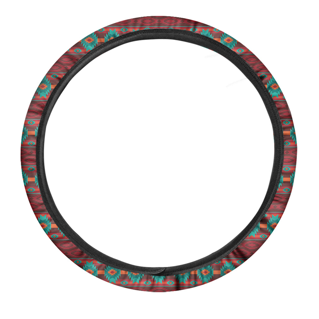Native Southwestern Pattern Print Car Steering Wheel Cover