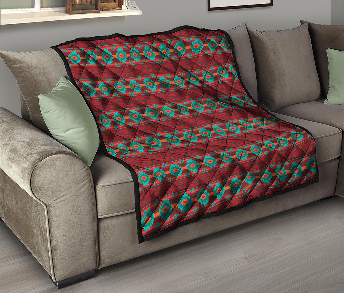 Native Southwestern Pattern Print Quilt