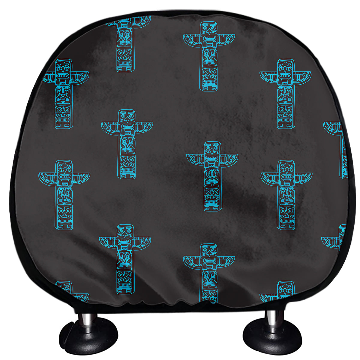 Native Totem Pattern Print Car Headrest Covers
