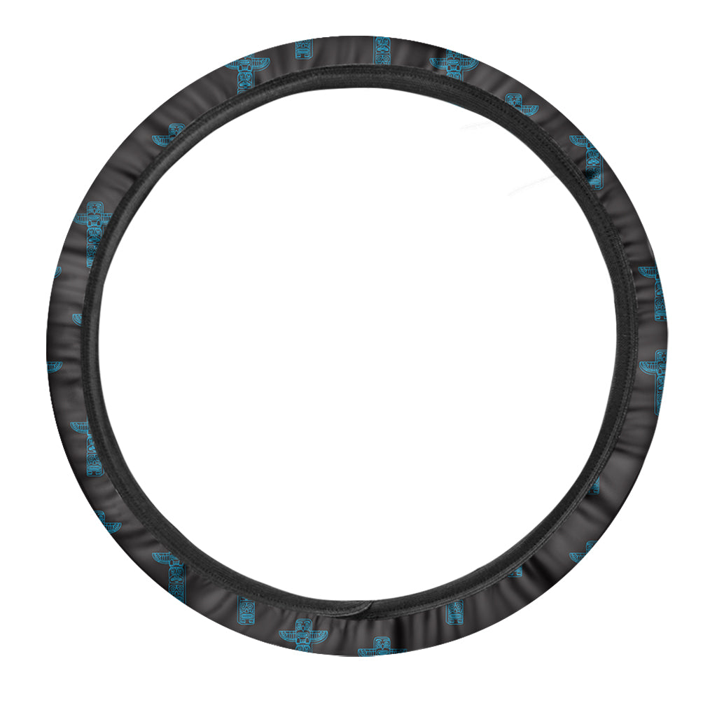 Native Totem Pattern Print Car Steering Wheel Cover