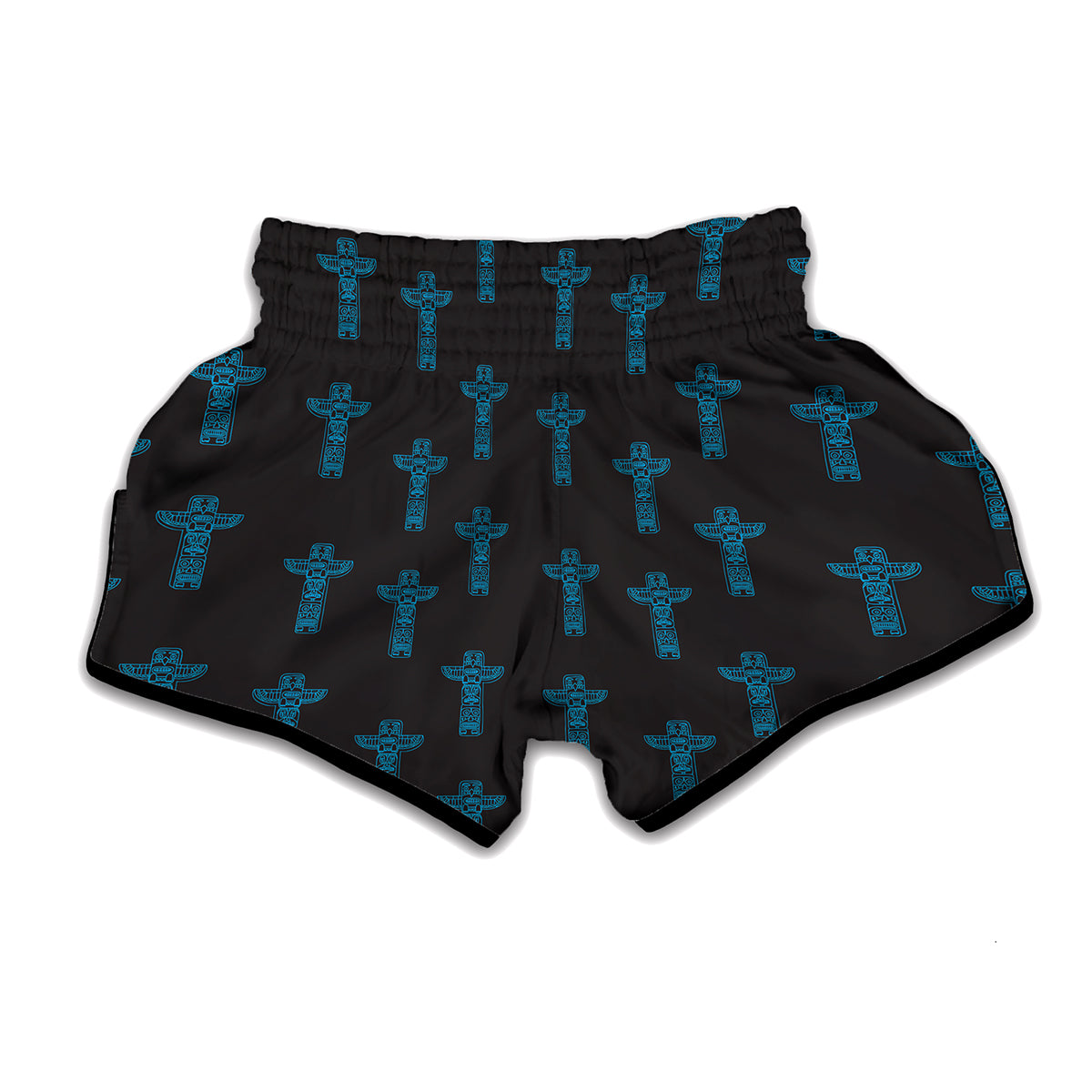 Native Totem Pattern Print Muay Thai Boxing Shorts