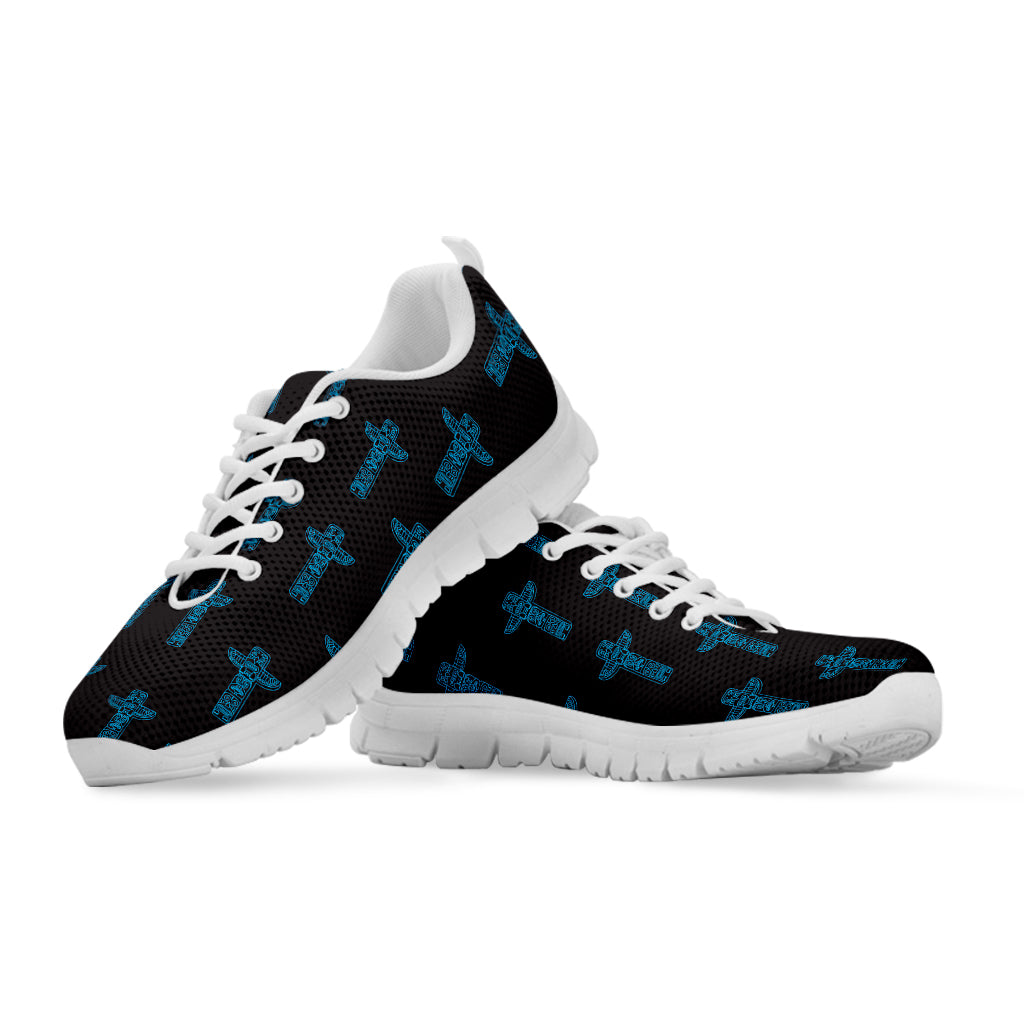 Native Totem Pattern Print White Sneakers