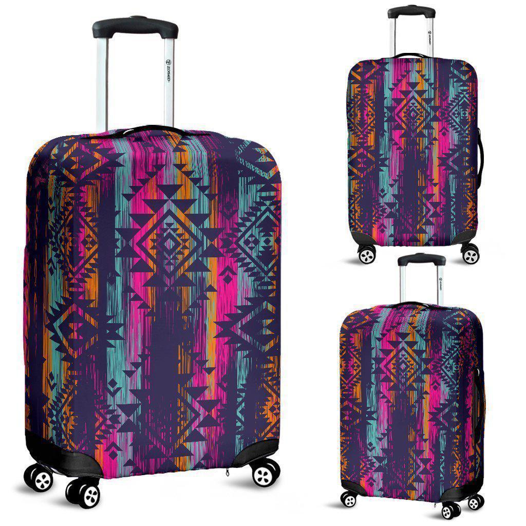 Native Tribal Aztec Pattern Print Luggage Cover GearFrost
