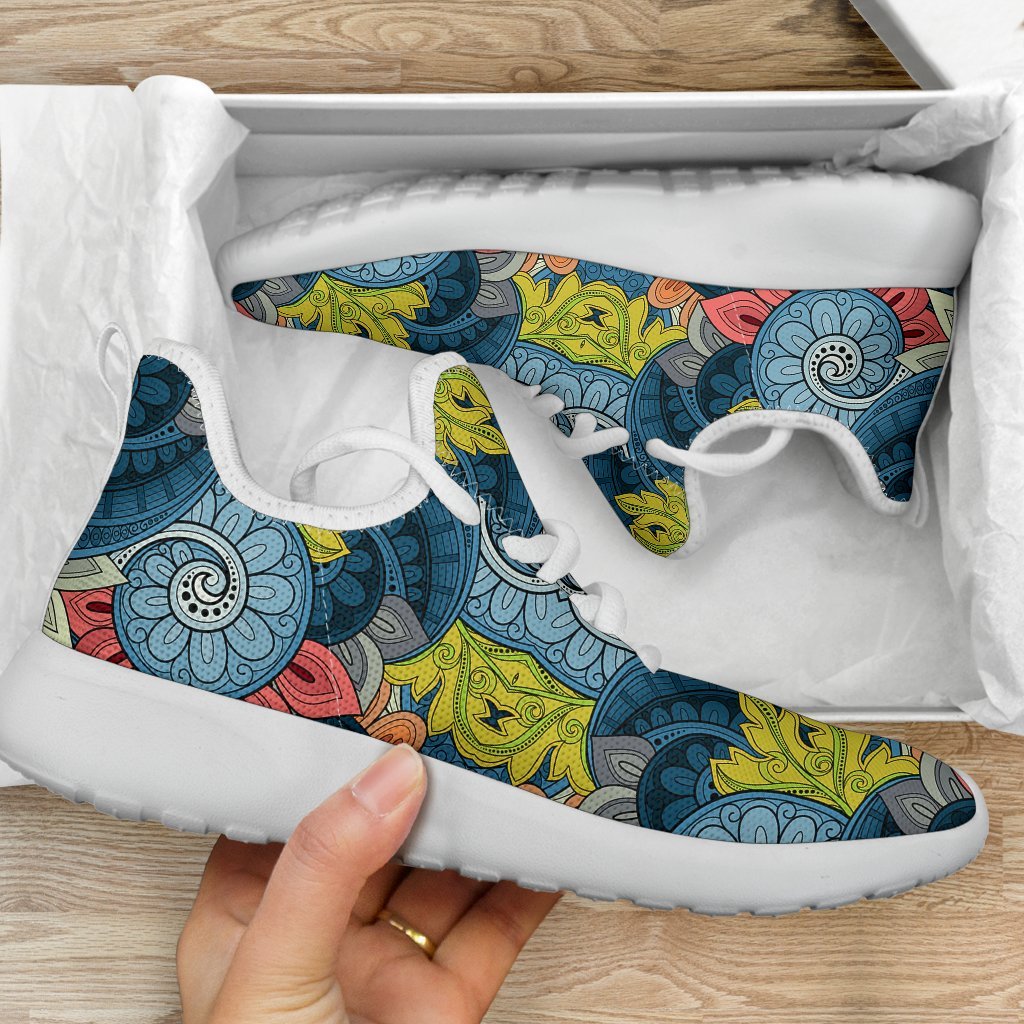Native Tribal Bohemian Pattern Print Mesh Knit Shoes GearFrost
