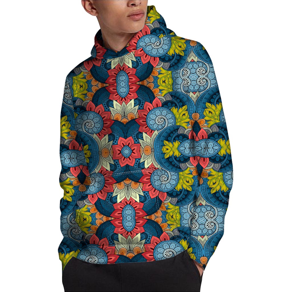 Native Tribal Bohemian Pattern Print Pullover Hoodie