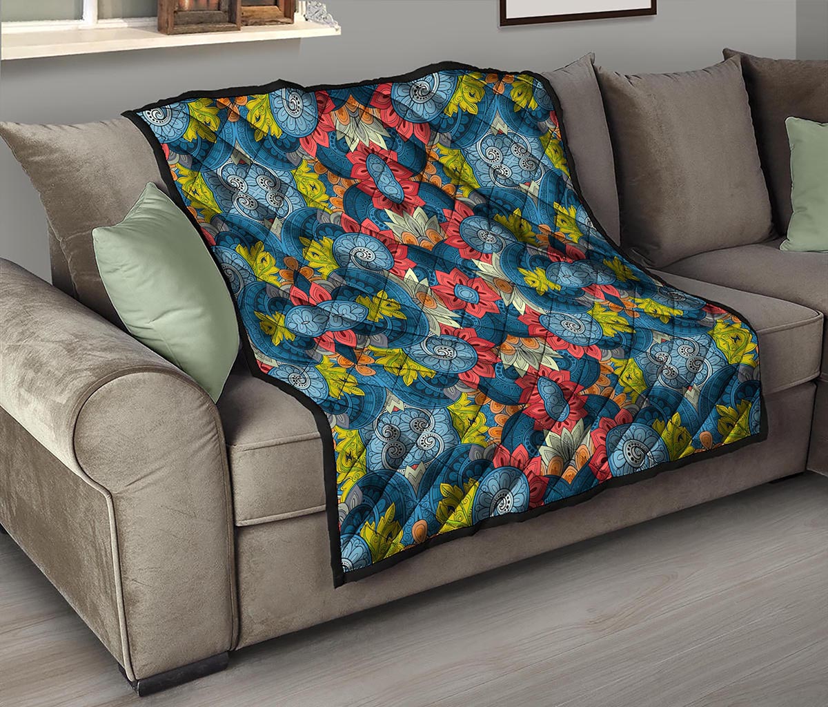 Native Tribal Bohemian Pattern Print Quilt