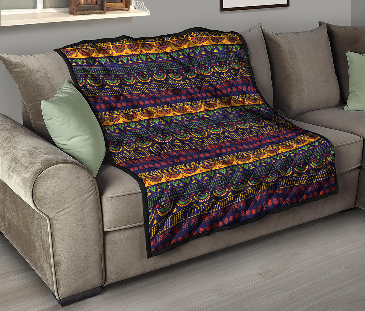 Native Tribal Indian Pattern Print Quilt