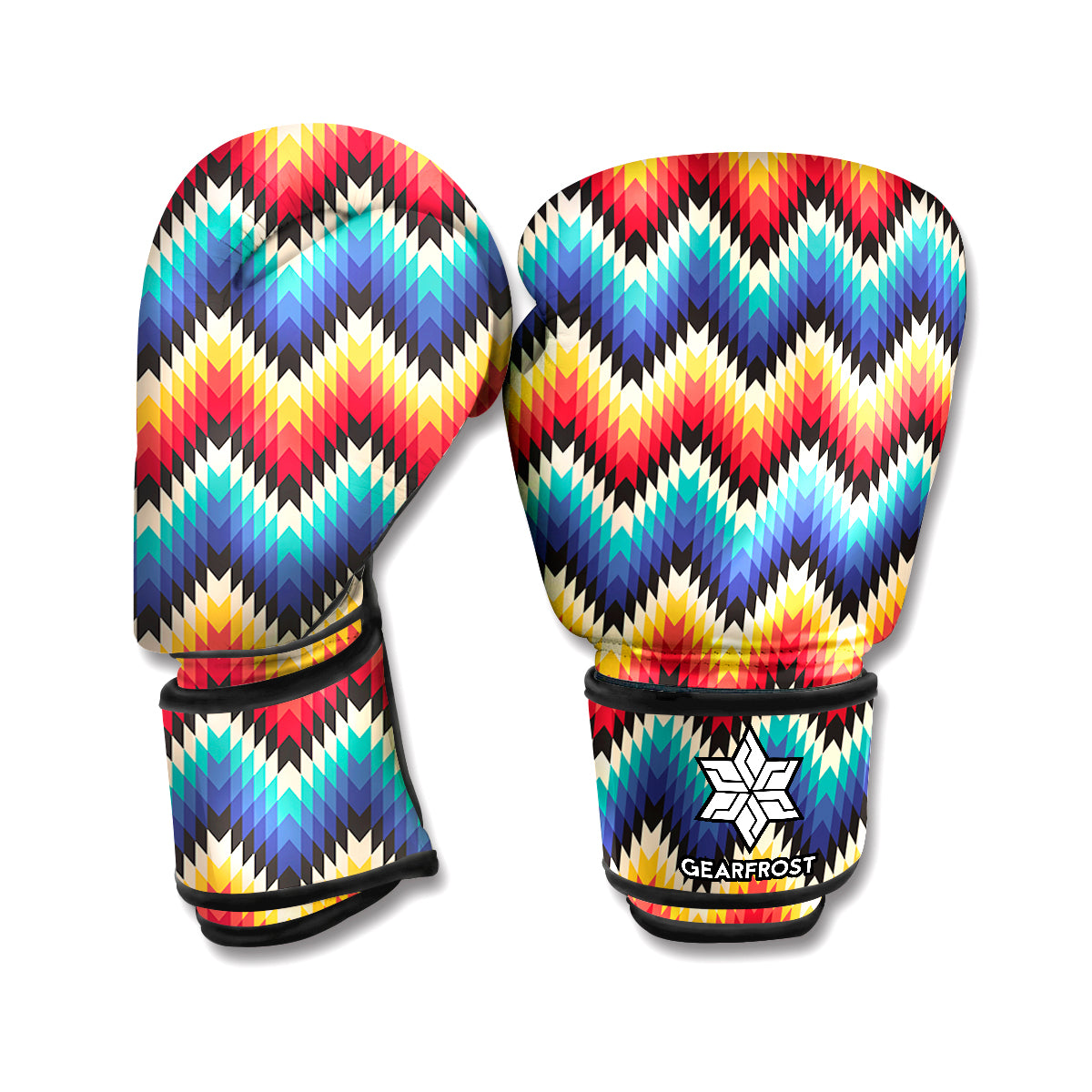 Native Tribal Inspired Pattern Print Boxing Gloves
