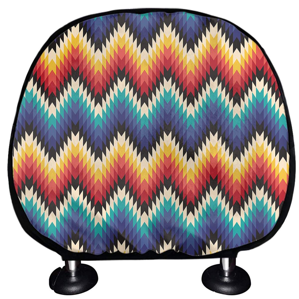 Native Tribal Inspired Pattern Print Car Headrest Covers