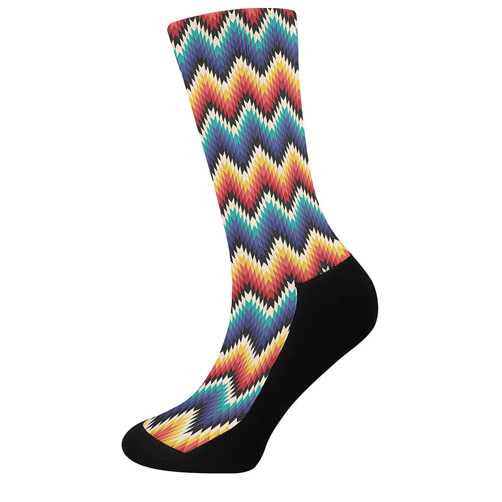 Native Tribal Inspired Pattern Print Crew Socks