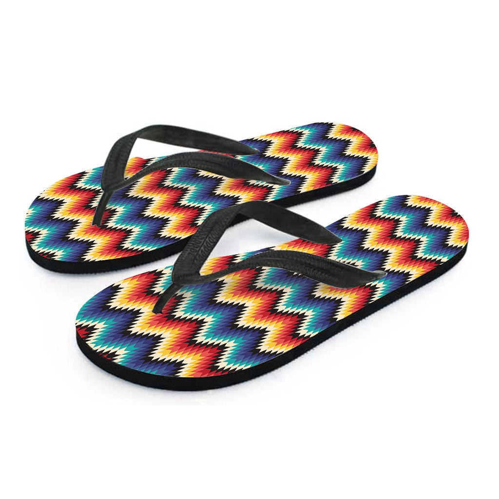 Native Tribal Inspired Pattern Print Flip Flops